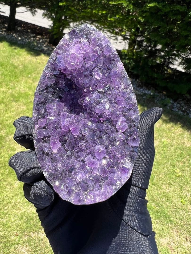 A658 高品質アメジストドーム パワーストーン 紫水晶 天然石 置き物