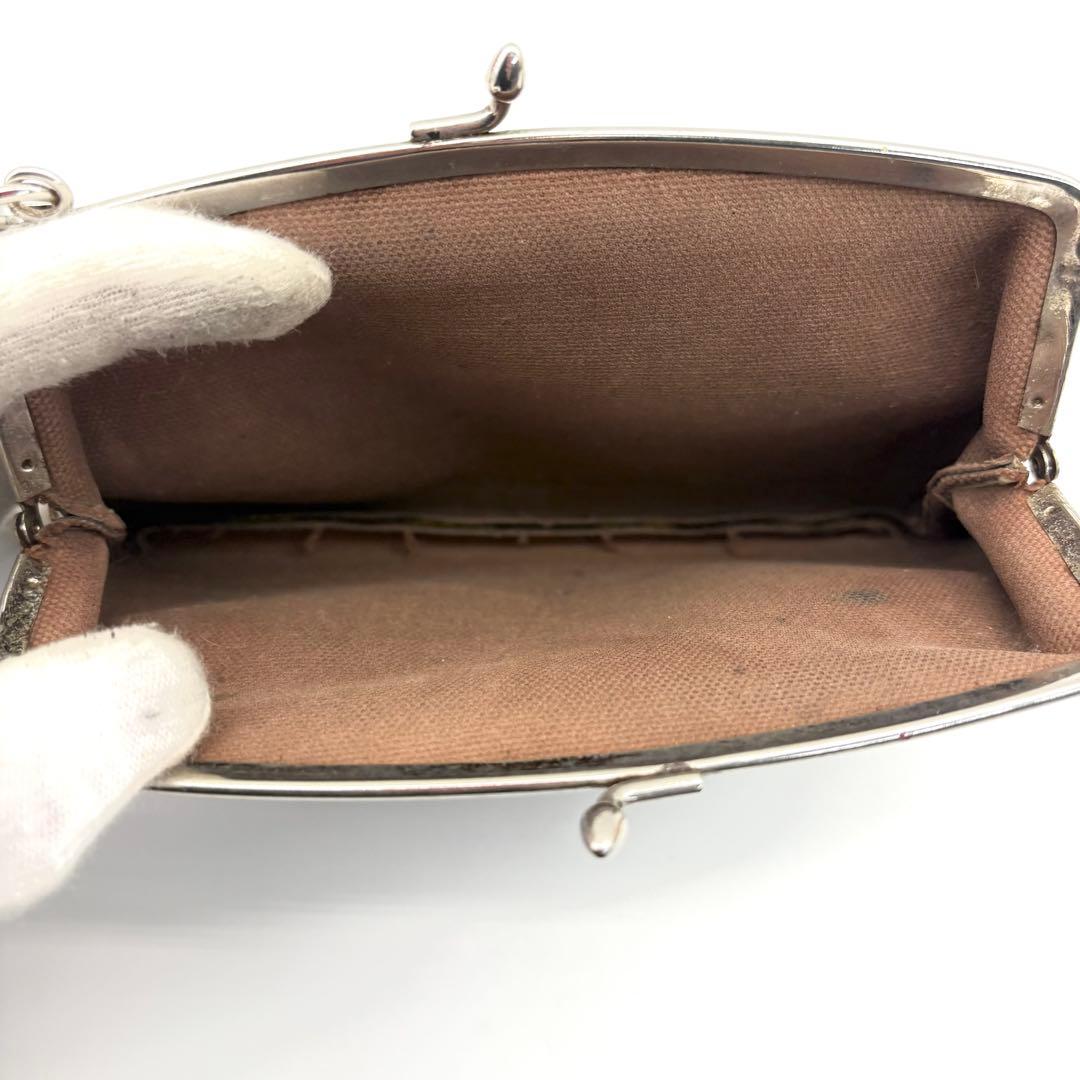 【美品】VUITTONあ　ポーチ　USA製バケット　がま口　シルバー金具