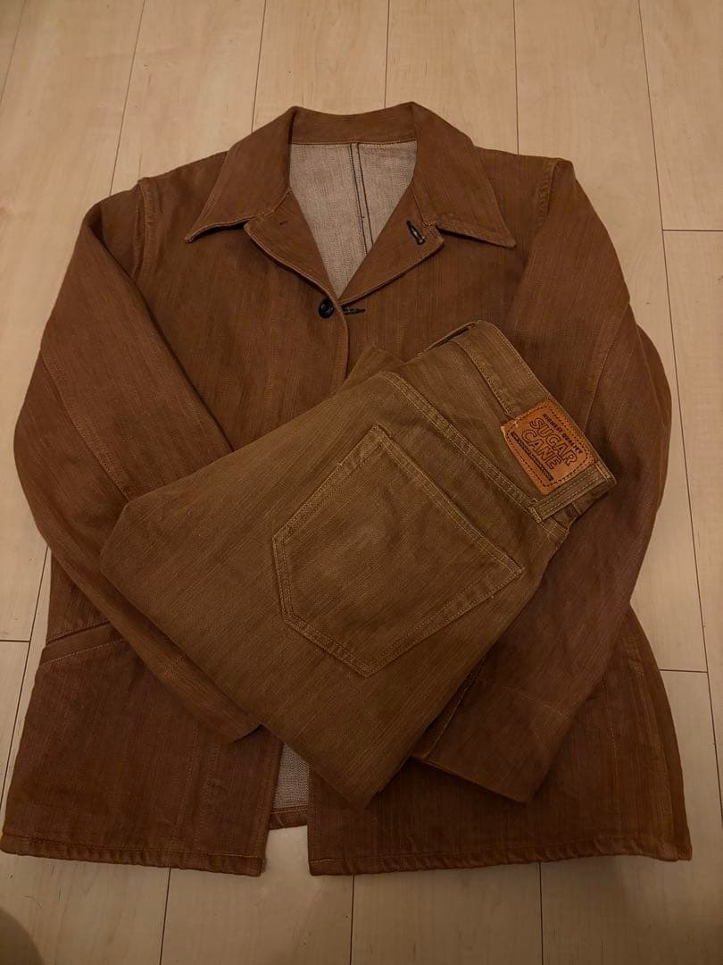 SUGAR CANE ブラウンデニム セットアップ