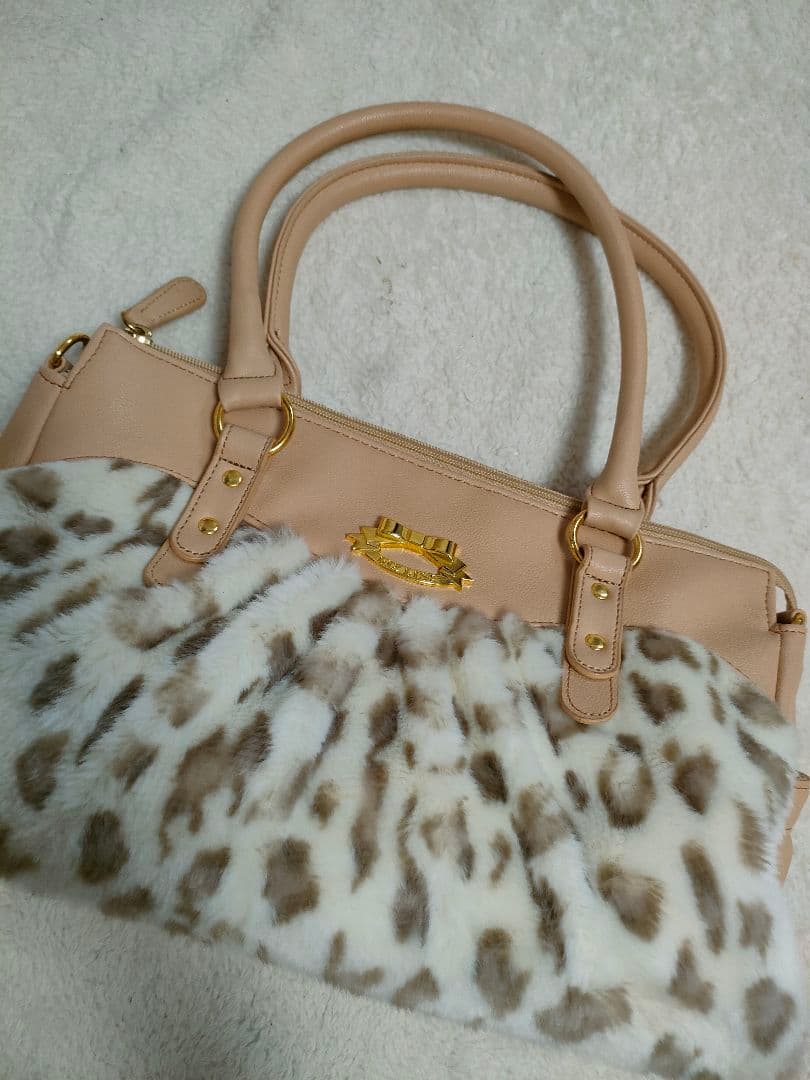 姫ギャル 平成 バッグ 秋冬　もこもこ　バンビコア　レア　希少　アニマル　柄