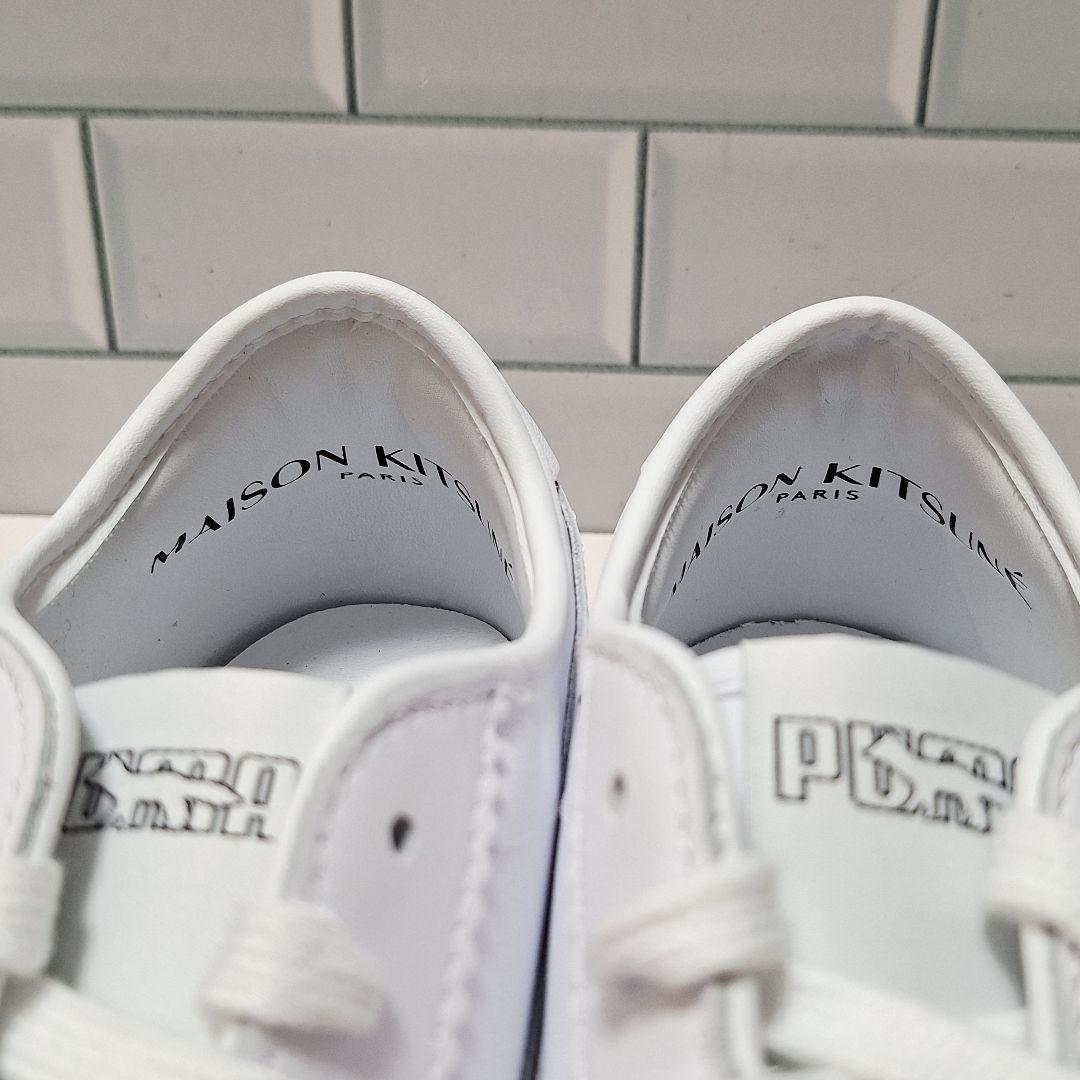 希少 PUMA × Maison Kitsune 刺繍 レザー スニーカー 25