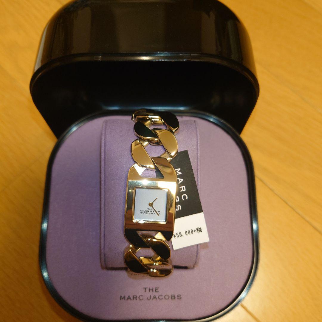 THE MARC JACOBS チェーンウォッチ ゴールドブルー【電池切れ】