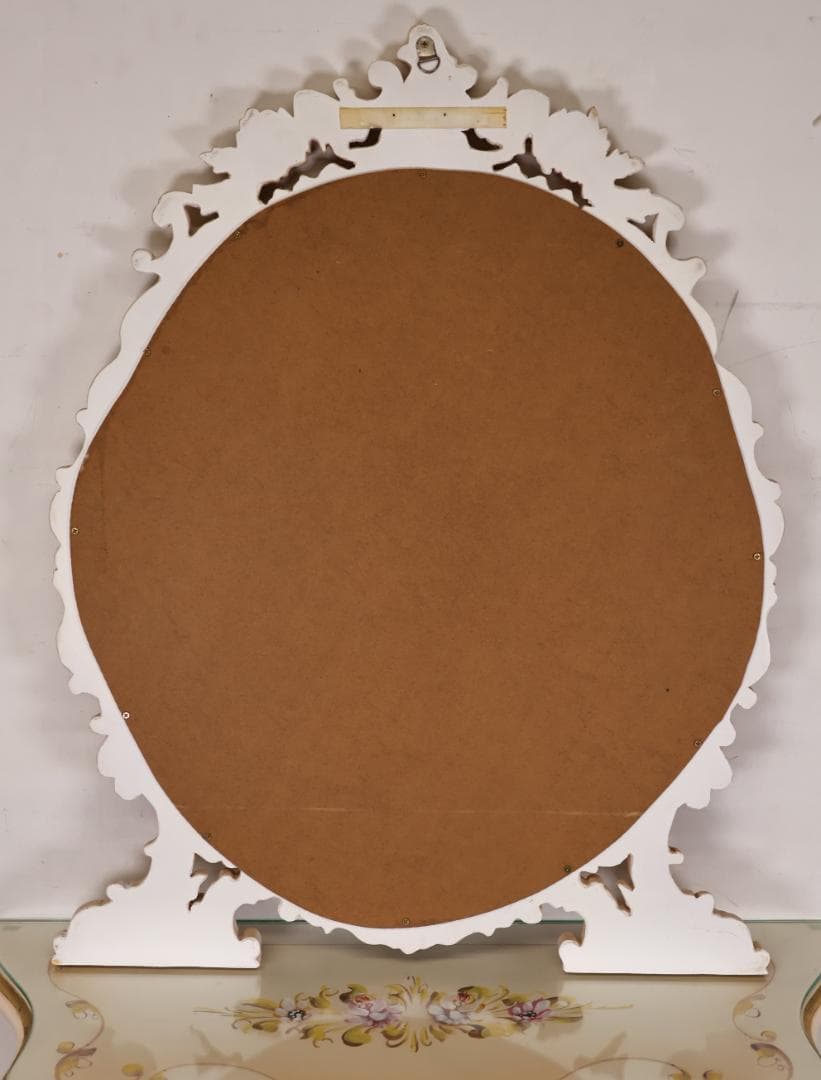 いちご屋　ロココ調　ウォールミラー　壁掛け鏡　アンテーク調　ハンドペイント