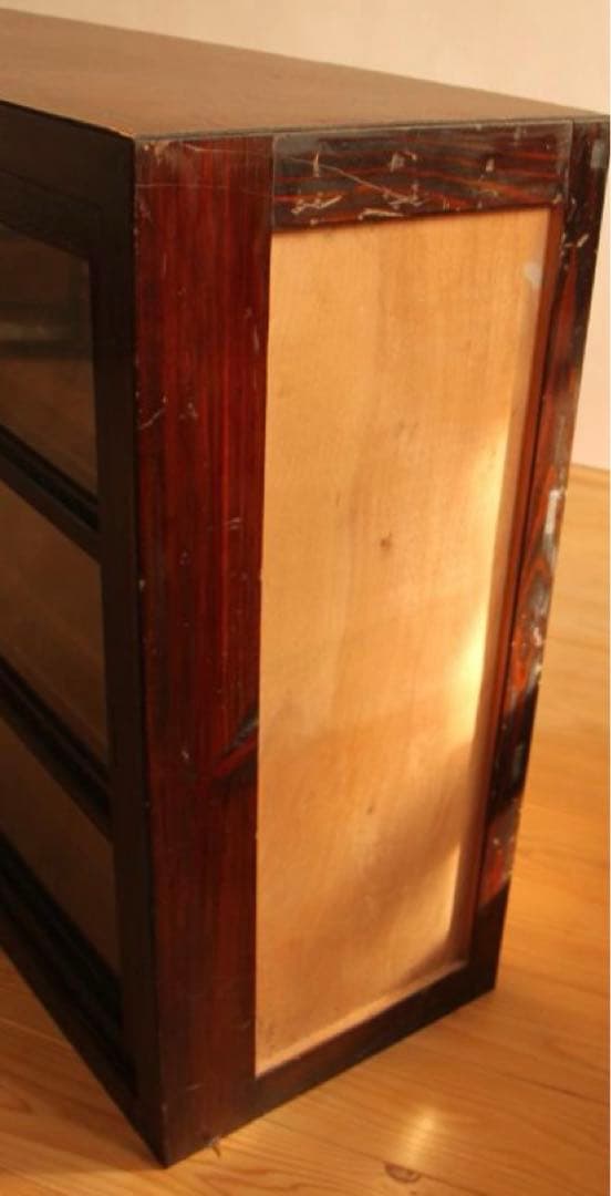 ガラス棚　食器棚　収納棚　木製棚　店舗什器　古道具　古家具　ビンテージ　レトロ