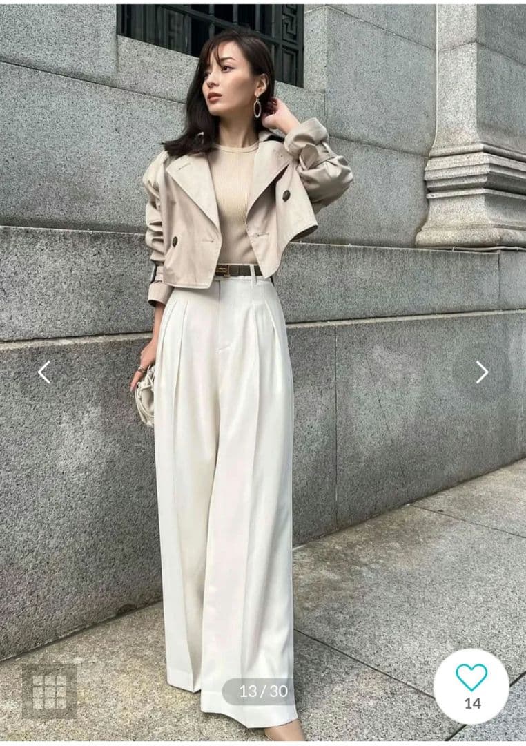 美品anuans 3wayトレンチコート トレンチコート エクリュ色