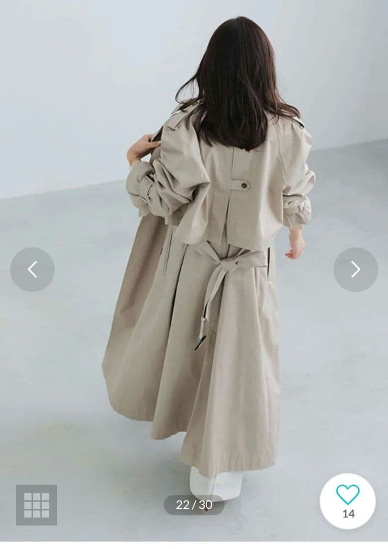 美品anuans 3wayトレンチコート トレンチコート エクリュ色