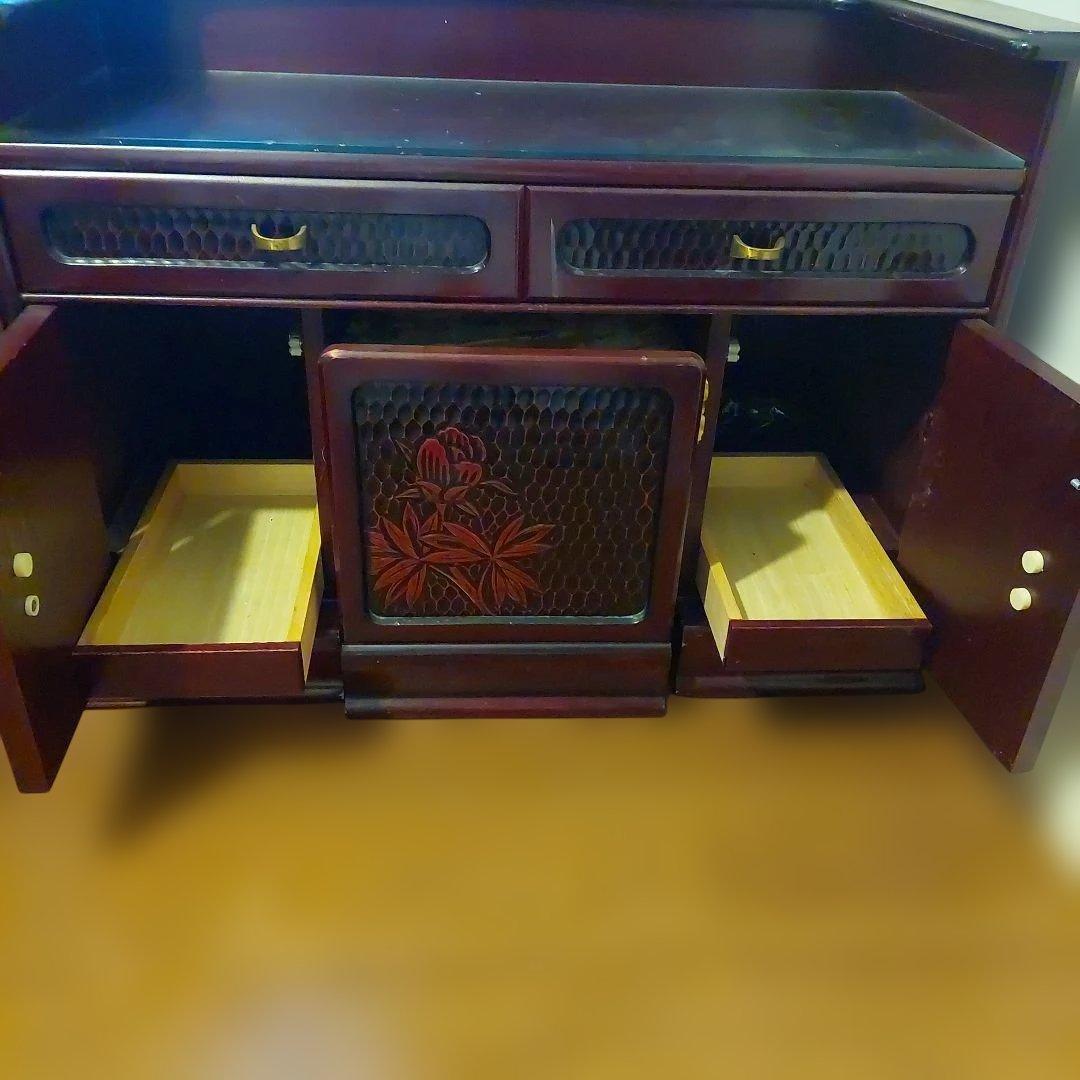 【福岡市南区お引き取り限定】鎌倉彫　三面鏡