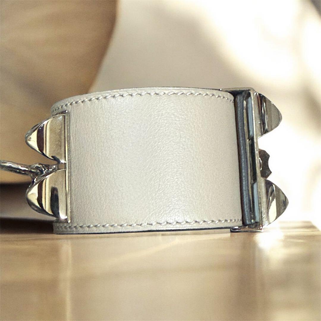 HERMES コリエ・ ド・シアン　トゥルテ ィエールグレー　レザーブレスレット