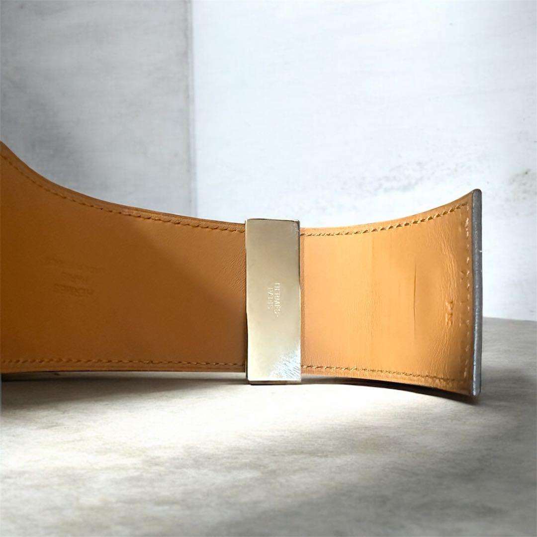 HERMES コリエ・ ド・シアン　トゥルテ ィエールグレー　レザーブレスレット