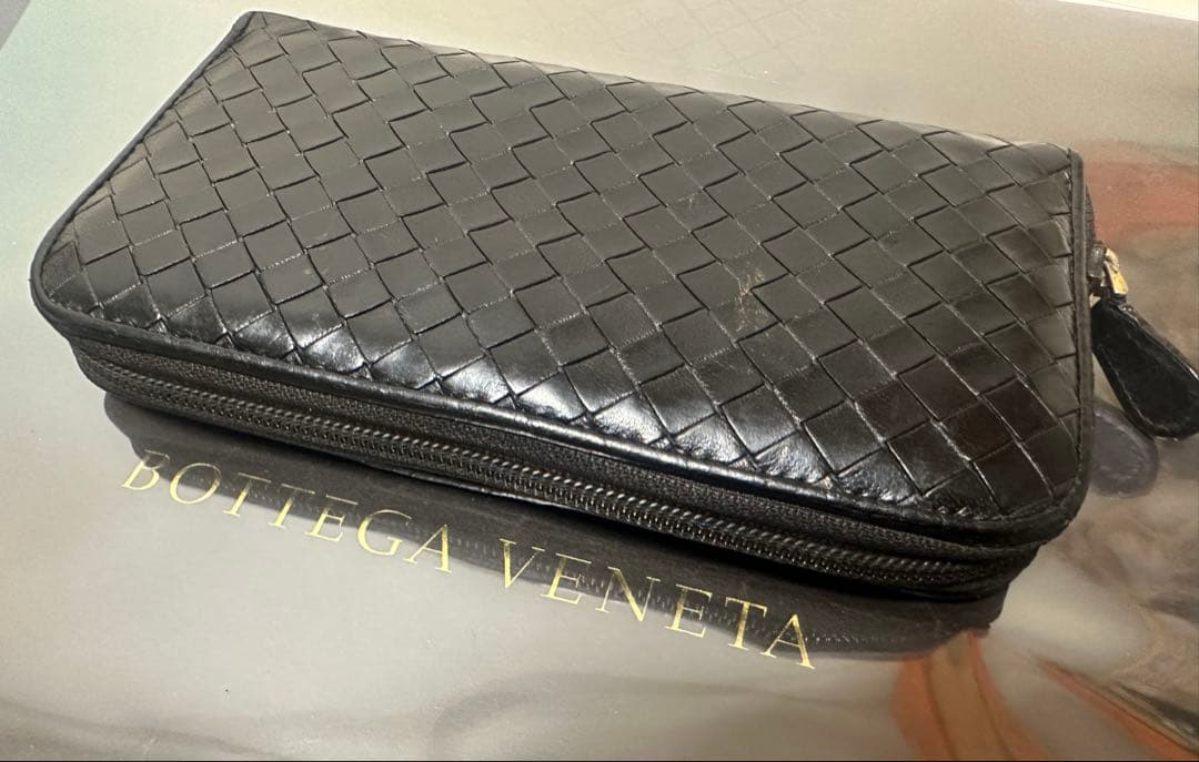 【付属品付】ボッテガヴェネタ ラウンドファスナー/ラム/黒/1️⃣✨✨✨