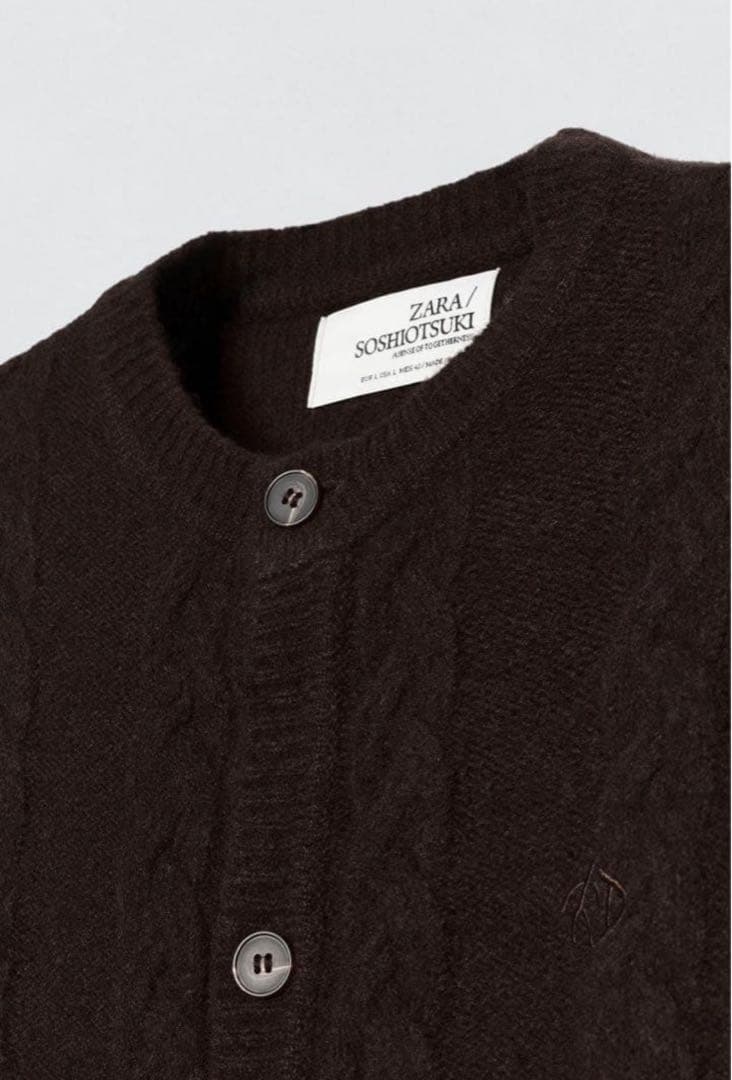 ゴールデンサイズ 新品 ZARA SOSHIOTSUKI ケーブル カーディガン