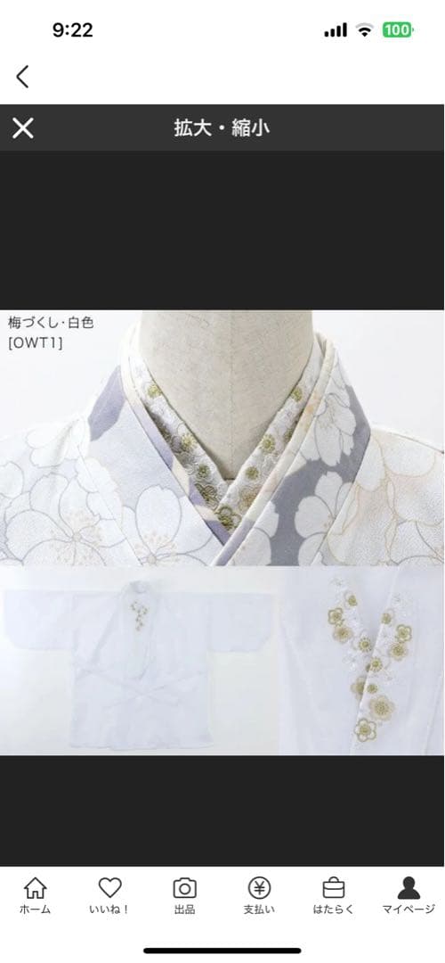 八重桜ネージュ 花柄 袴 フルセット 150