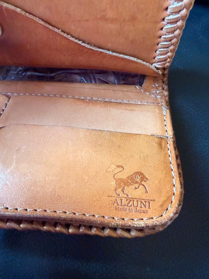 アルズニ　長財布　希少焼印オーダーメイドカスタム　美品ライダース