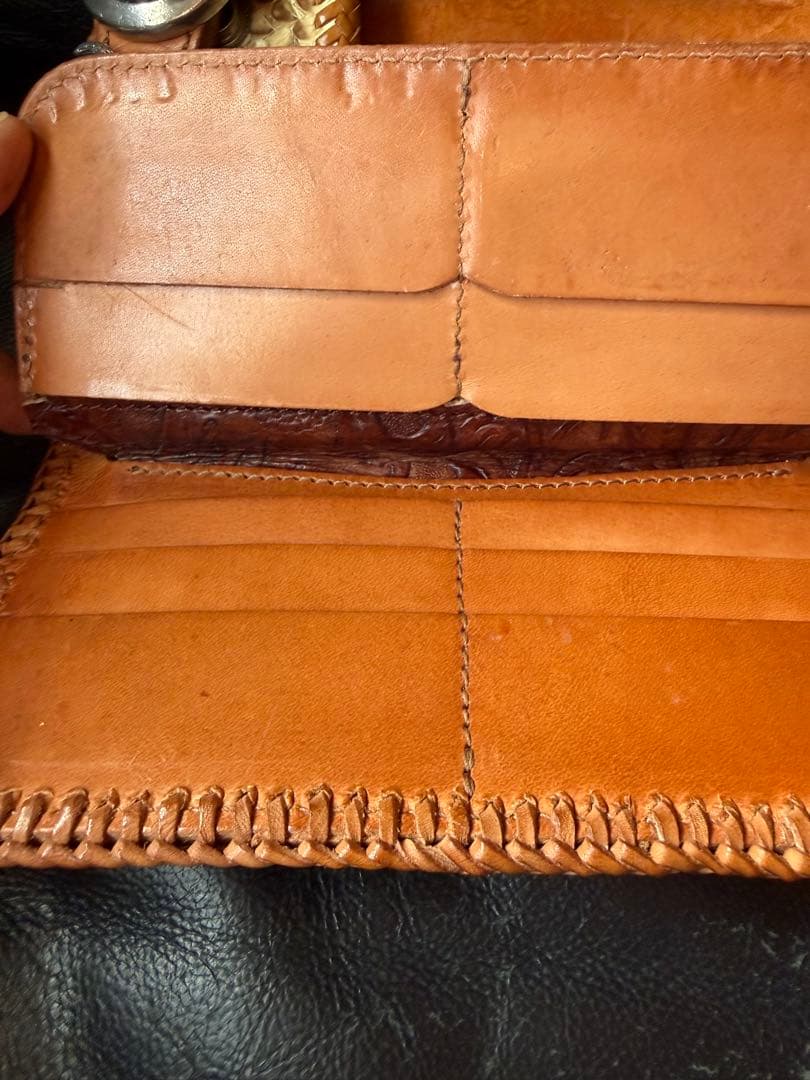 アルズニ　長財布　希少焼印オーダーメイドカスタム　美品ライダース