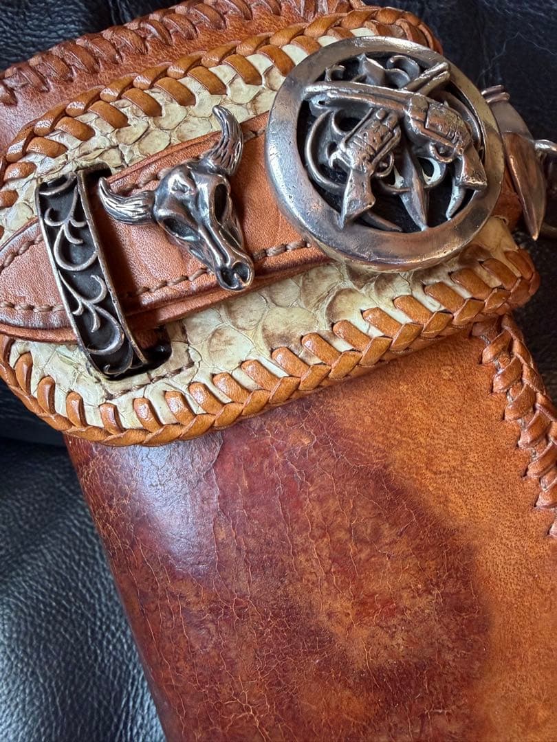 アルズニ　長財布　希少焼印オーダーメイドカスタム　美品ライダース