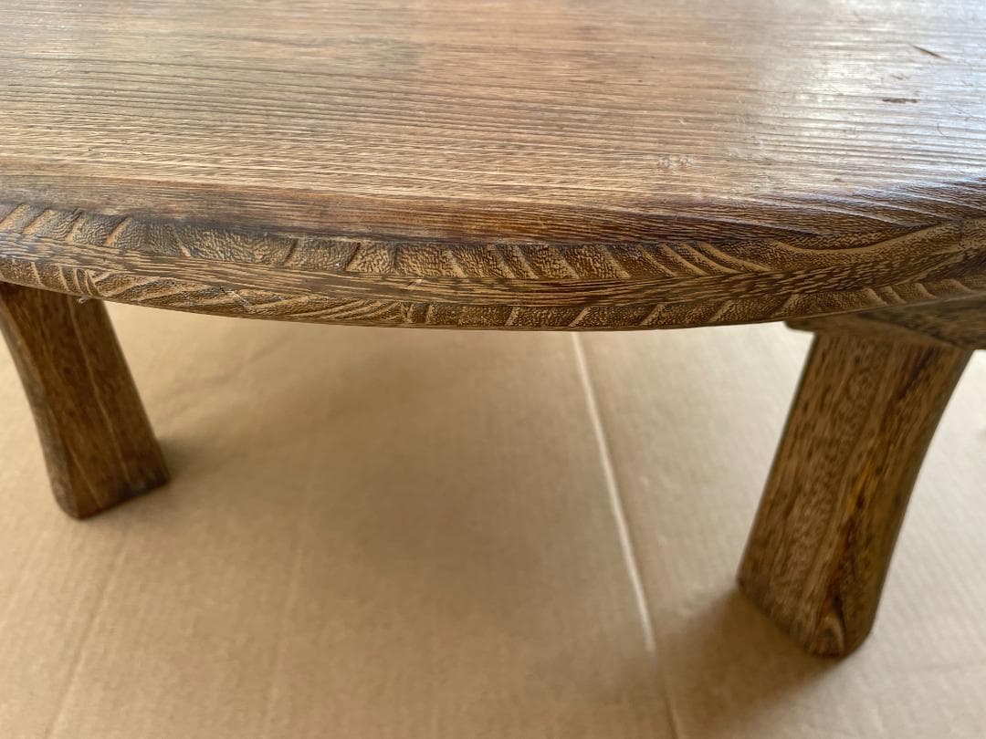 ちゃぶ台　丸形　コンパクト　 軽量桐材 2脚セット　和座敷 昭和レトロ