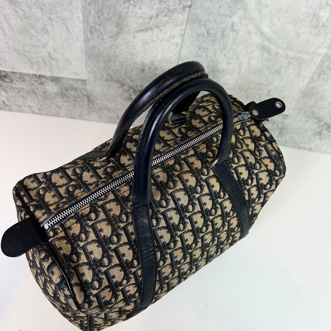 【極美品】クリスチャンディオール トロッター ボストンバッグ ネイビー