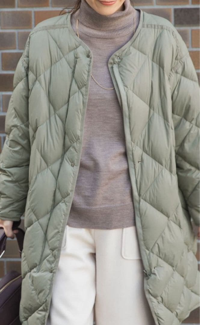 DOORS ライトダウンキルトロングコート　 新品タグ付　カーキ