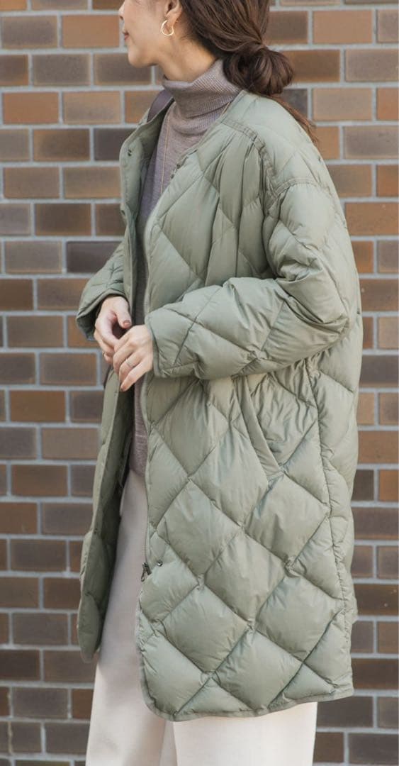 DOORS ライトダウンキルトロングコート　 新品タグ付　カーキ