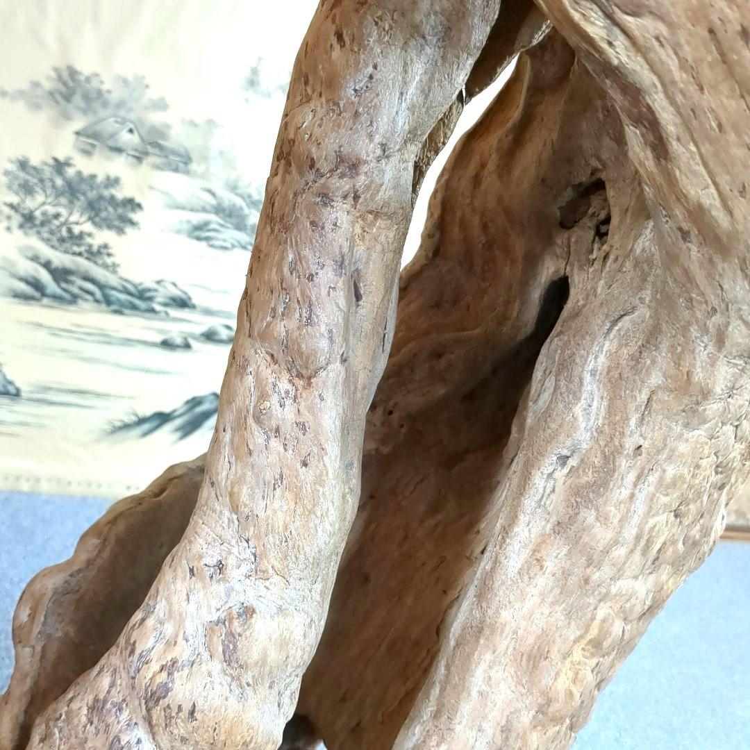 ユニークな天然木の置物 巨大オブジェ 高さ約80cm