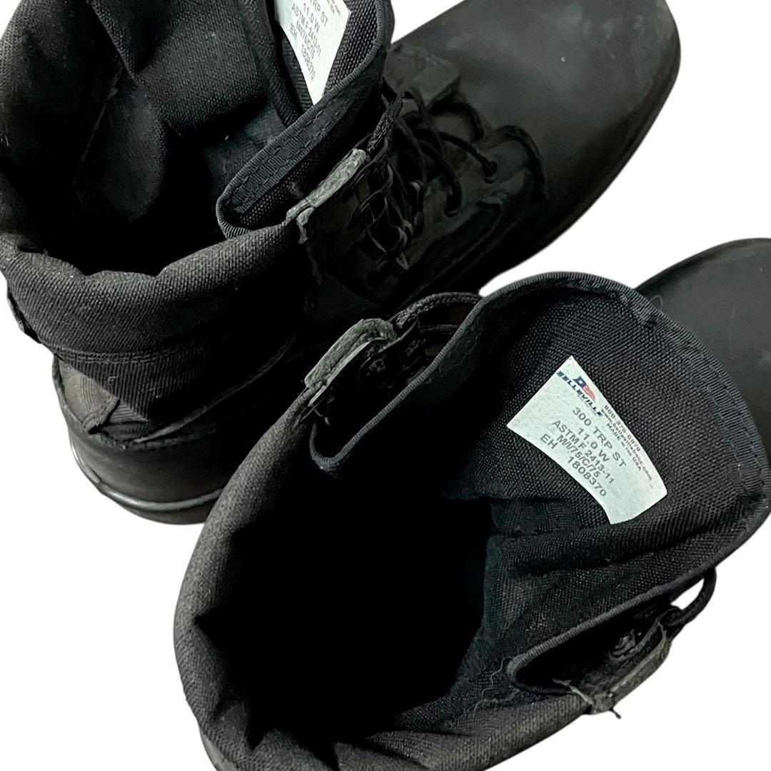 BELLEVILLEベルビル USA製 ミリタリーブーツ トゥガード 黒 11