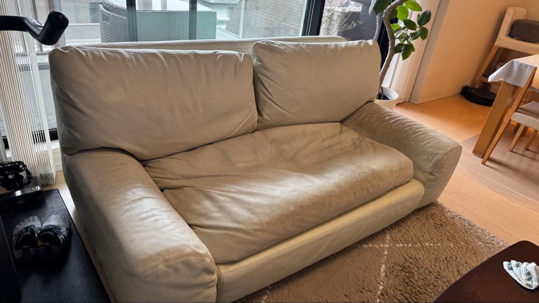 Arflex 2人掛けソファ（BENGODI） レザー ホワイト