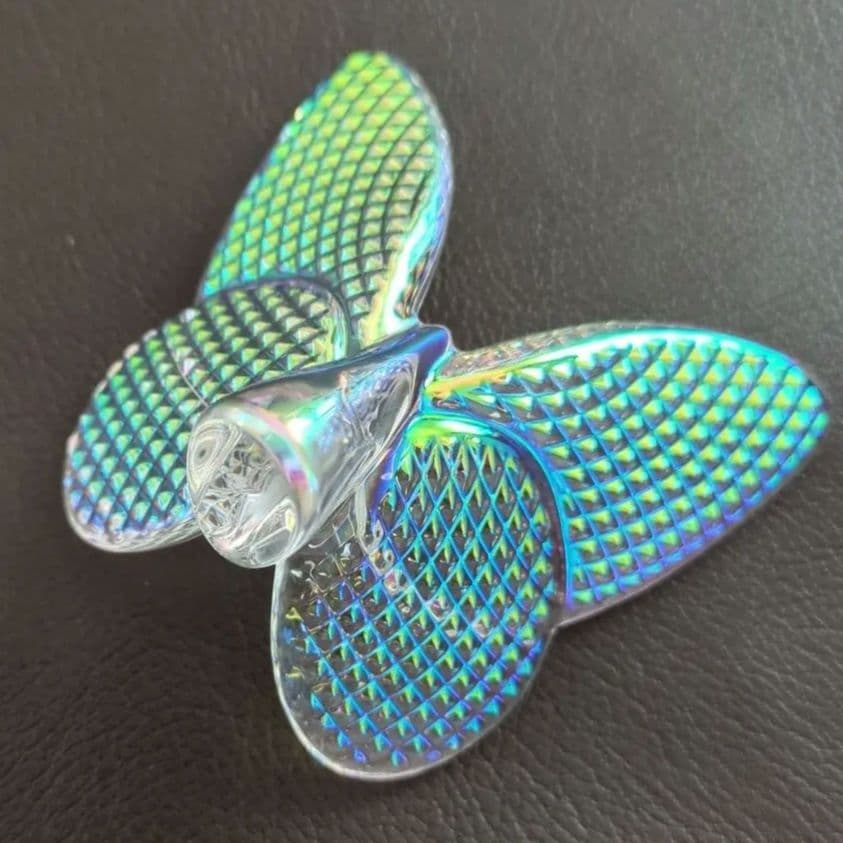 バカラ ラッキーバタフライ パピヨン 置き物 クリスタル　置き物　レインボー