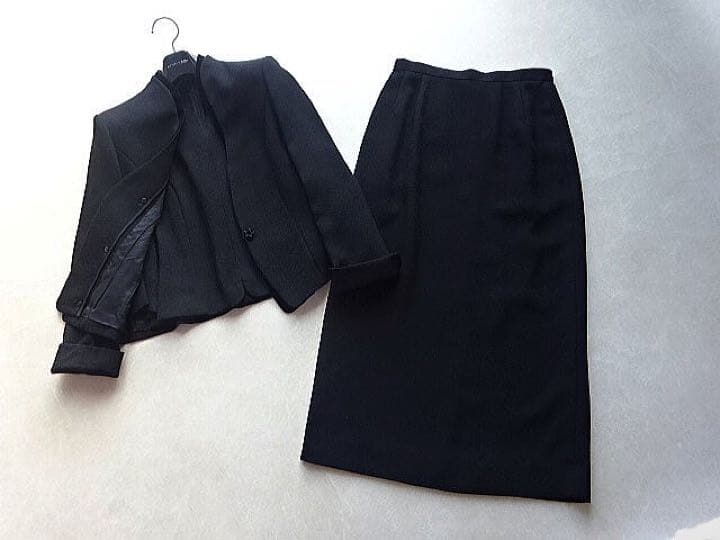 ソワール ペルル 米沢織　つむぎジャガード　スリーピース　11号　スーツ