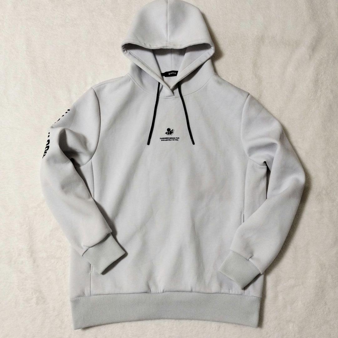 に*ん様 【近年】ハチヤーズ　XL　ボンディングパーカー　バックロゴ　ライトグレ