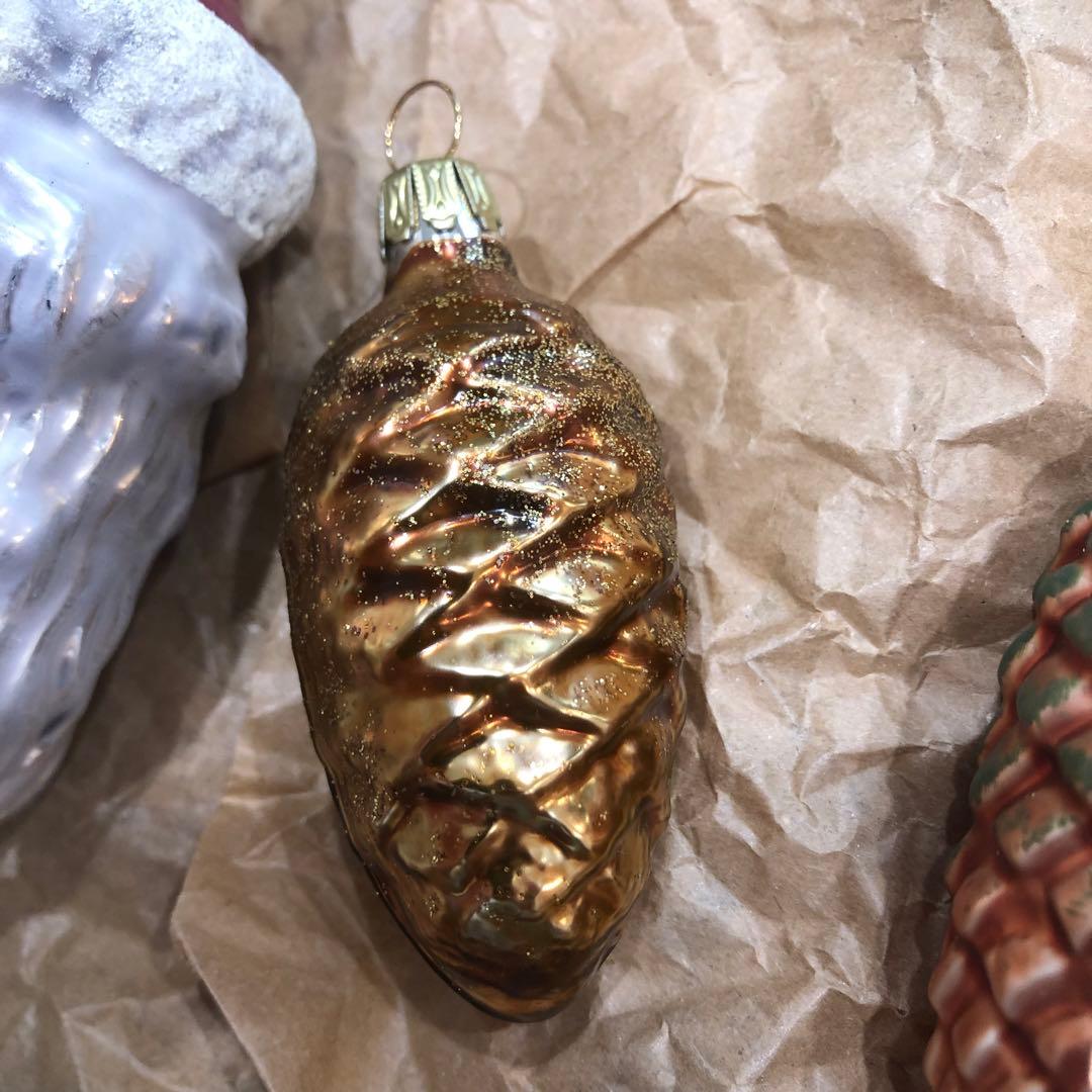 ドイツ製　ガラスオーナメント　４点　クリスマスオーナメント