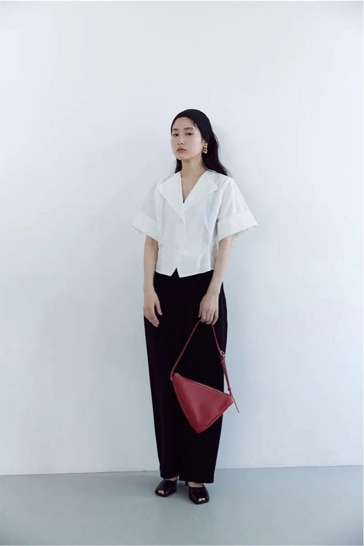 新品タグ付 meer. OPEN COLLAR SHORT SHIT