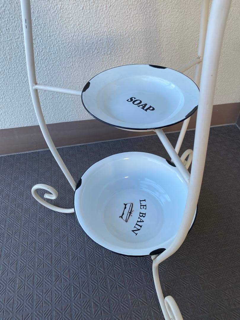 フレンチ カントリー ホーロー 洗面器&ウォッシュスタンド ボウル アンティーク