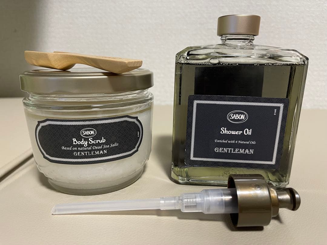 サボン Gentleman ボディスクラブ シャワーオイル セット