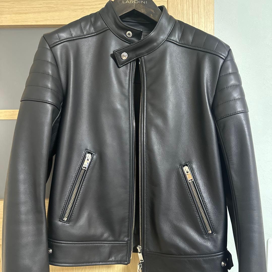 FIXER 黒レザーシングルライダースジャケット