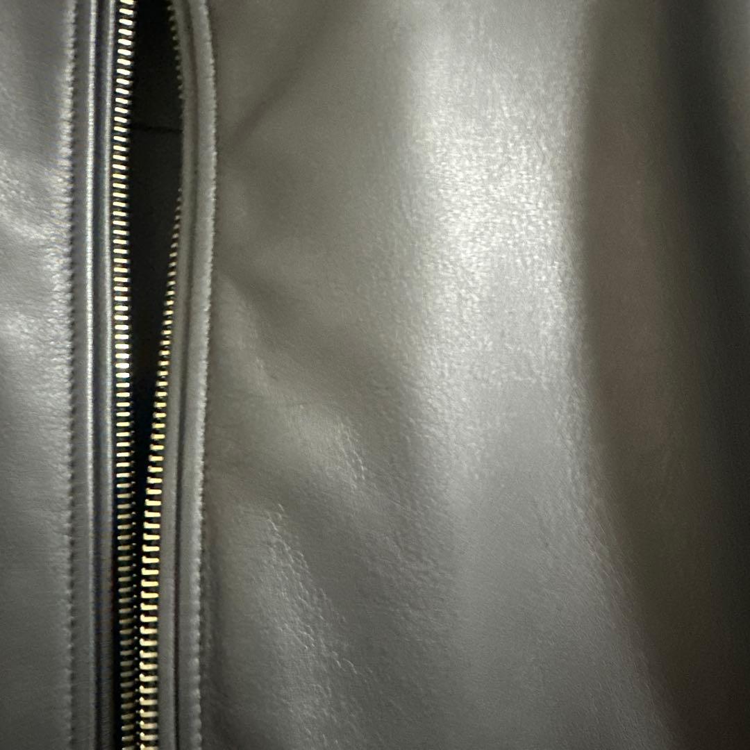 FIXER 黒レザーシングルライダースジャケット