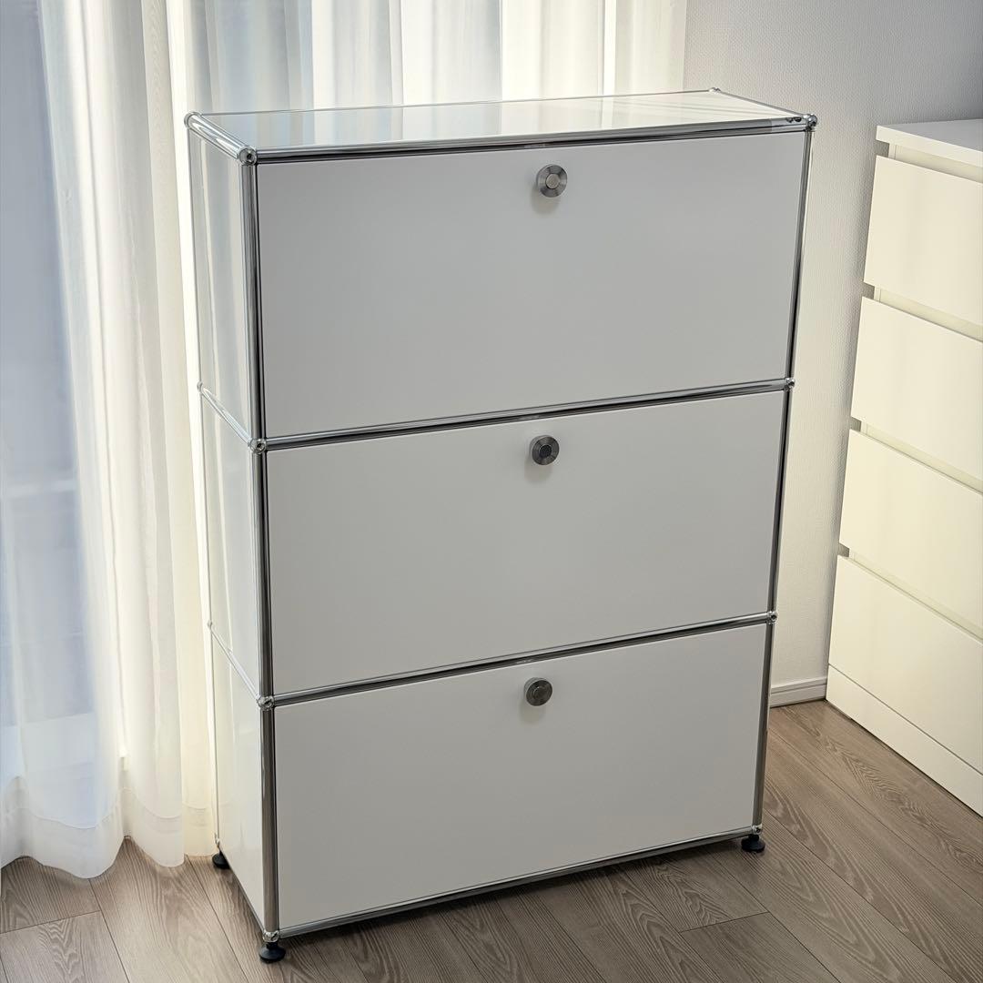 USMハラー　1列3段キャビネット　ピュアホワイト