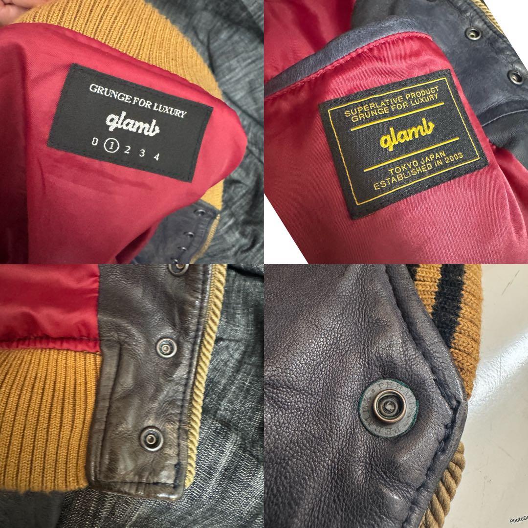 glamb グラム　ベジタブルタンニン鞣しラムレザー　アンティークブルゾン