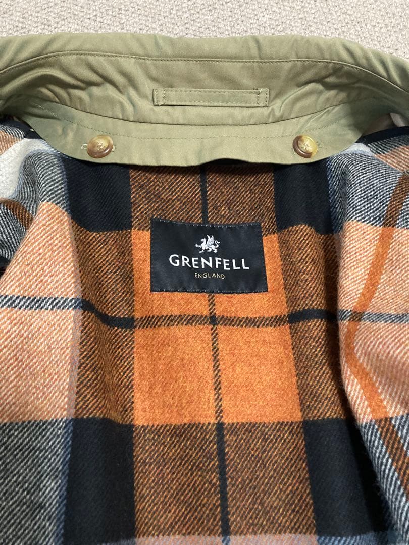 【新品】GRENFELL SLIM CAMBELL コットンギャバ セージ 38