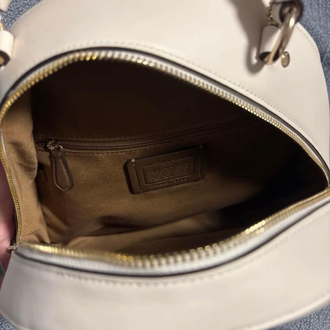 COACH ミニ チャーリー リュックサック 花柄 レザー アイボリー