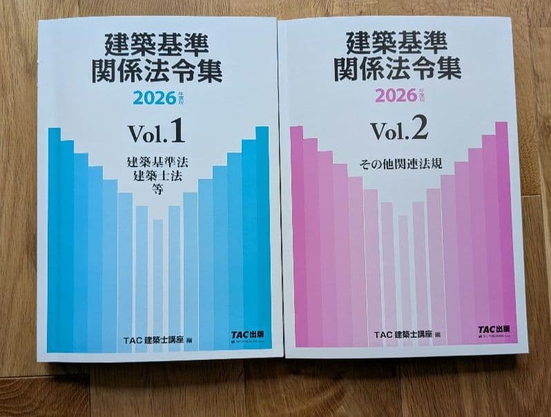 【限定セール中】2026年度版 建築基準関係法令集　一級建築士　TAC線引き済