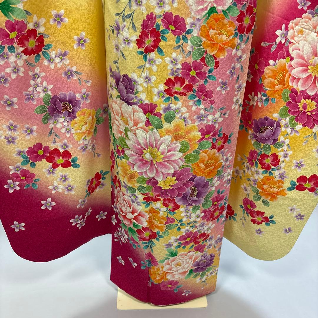 イエローラメグラデーション　振袖フルセット