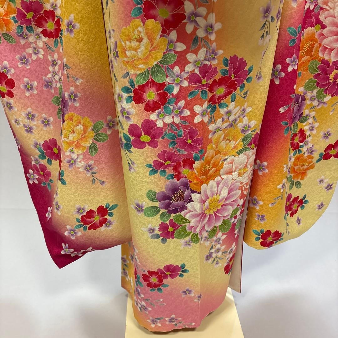 イエローラメグラデーション　振袖フルセット