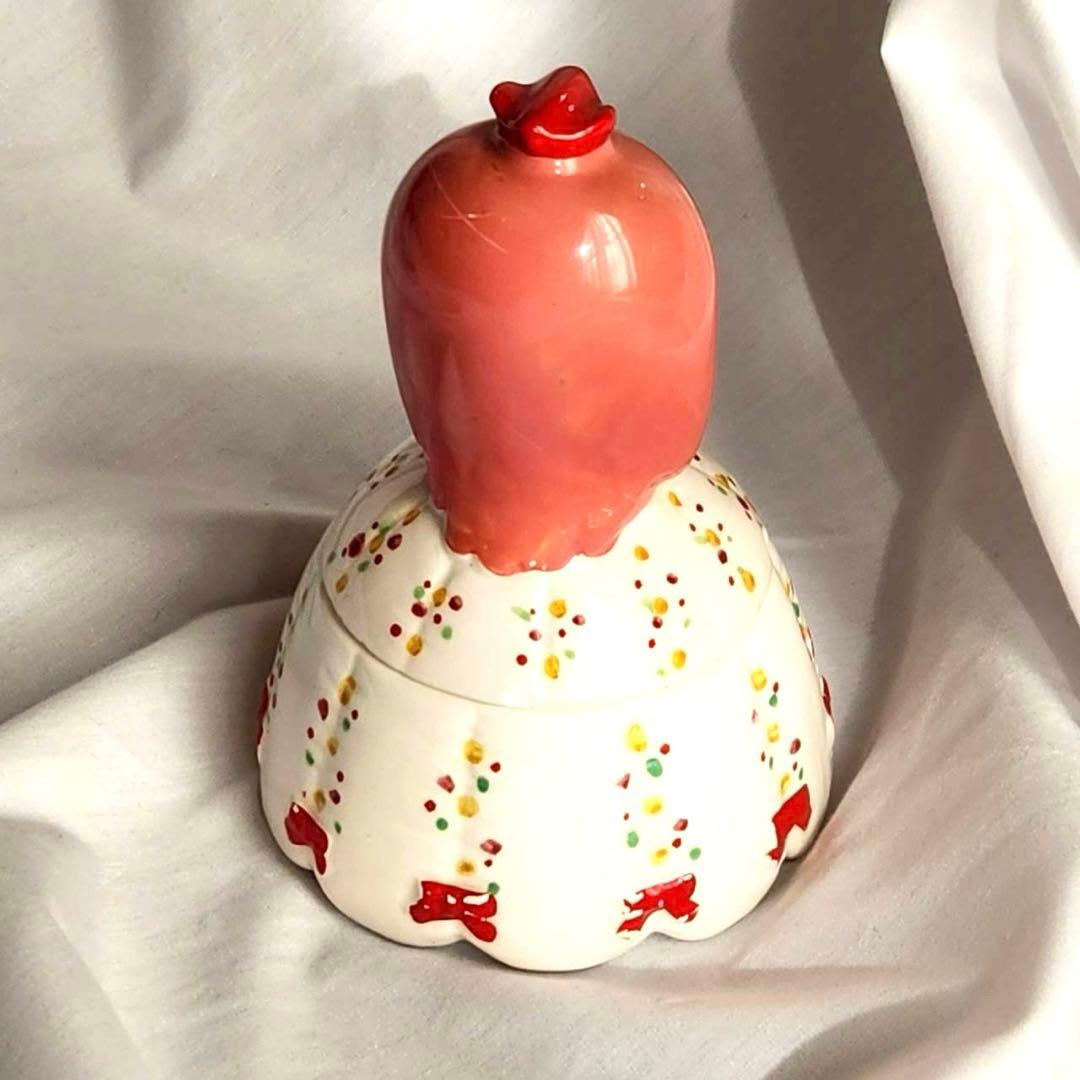 内藤ルネ　お姫様　女の子　置物　陶器　入れ物　小物入れ　昭和レトロ　カワイイ