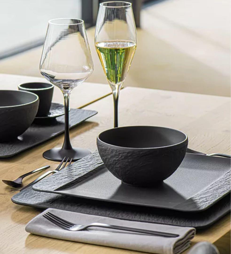 ビレロイボッホVilleroy&Bochロック白28cmスクエアプレート皿4枚
