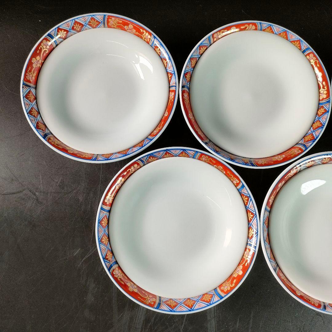 C28-3/源右衛門/伊万里風花鳥図蓋物5客/共箱/煮物椀/茶碗/懐石料理