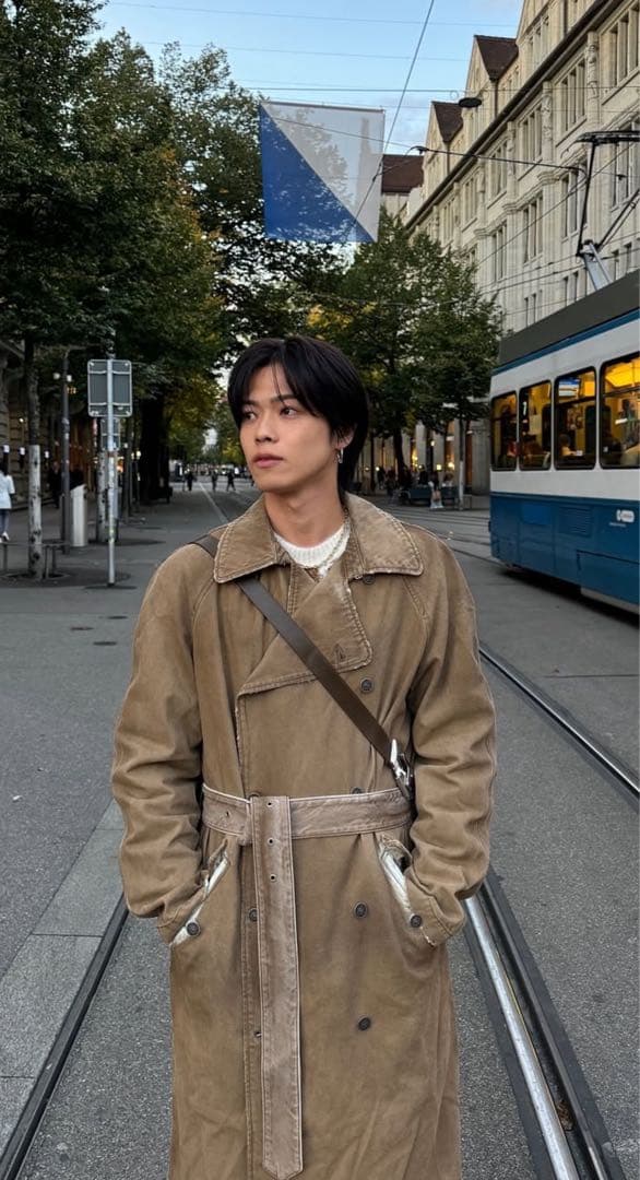Diesel ベージュ ロングトレンチコート