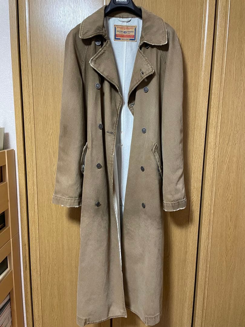 Diesel ベージュ ロングトレンチコート