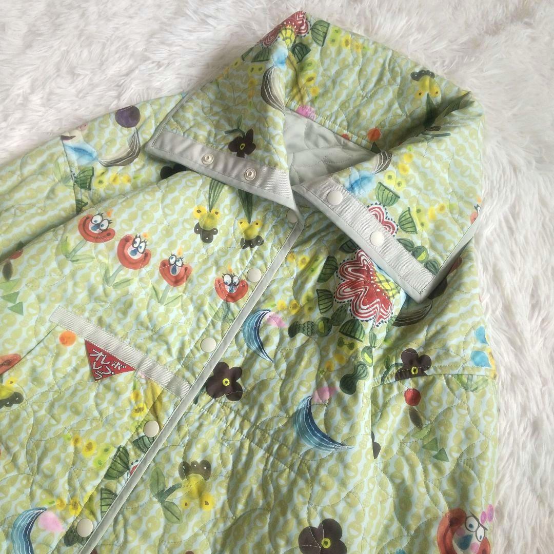 【美品】アルベロベロ リバーシブル キルトコート 刺繍 総柄 フリー