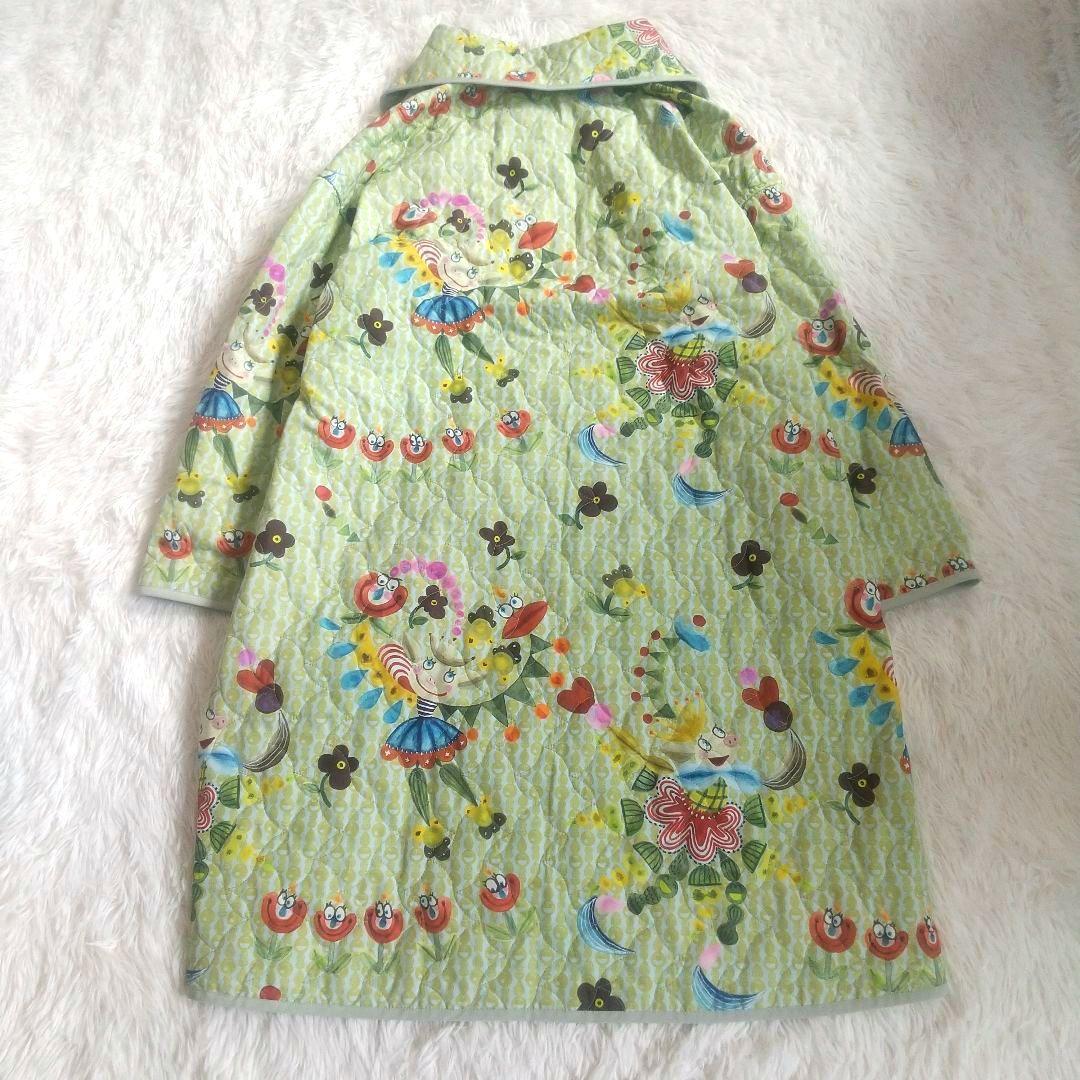 【美品】アルベロベロ リバーシブル キルトコート 刺繍 総柄 フリー