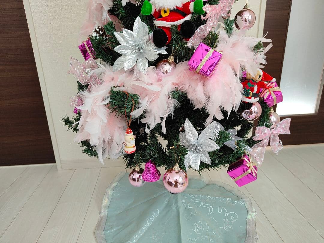 クリスマスツリーセット 150CM 豪華 オーナメント LEDライト付